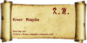 Kner Magda névjegykártya